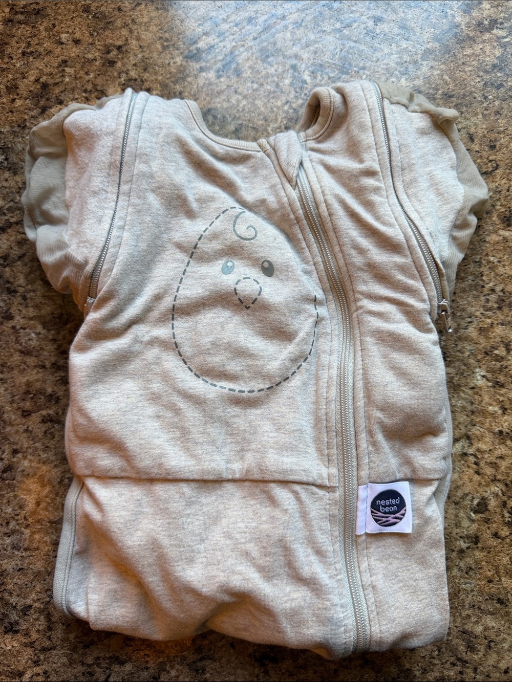 Nested Bean Beige Baby Sleep Sack 3-6 month